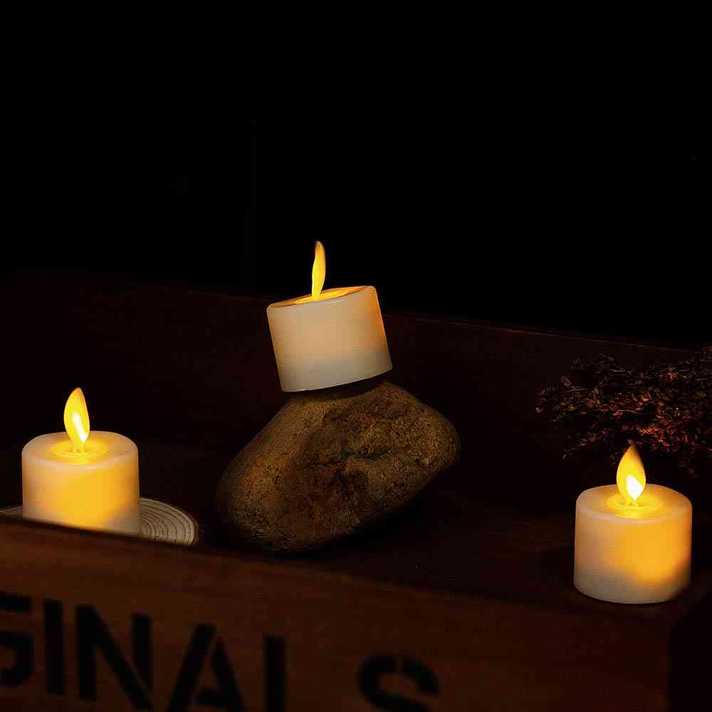 Fjern / ikke-fjernbetjening flameless dancing led candles lampe