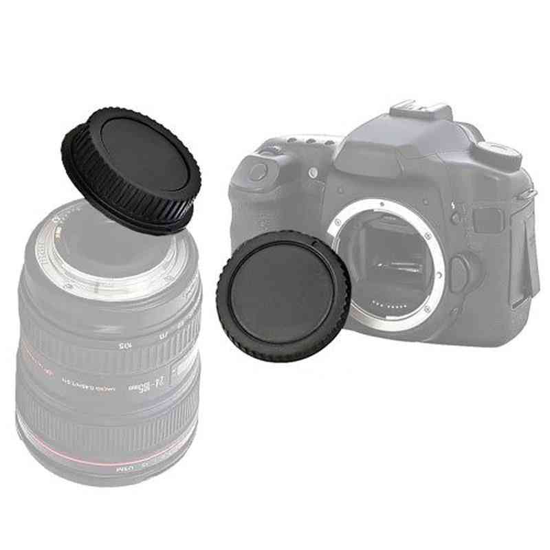 Body Cover + Lens Rear Cover Cap For Canon Eos Cameras