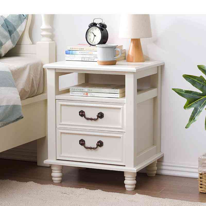 Solid Wood- European And American, Bedside Cabinet