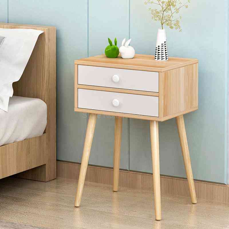 Severský noční stolek z masivního dřeva, malá úložná skříňka