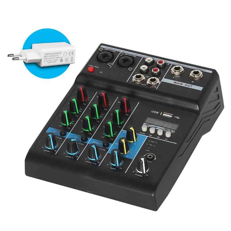4-channels Bluetooth, Sound Audio, Mixing Console With Usb