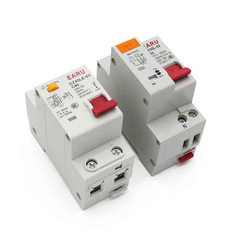 1p+n Residual Current, Circuit Breaker With Over And Short Current, Leakage Protection