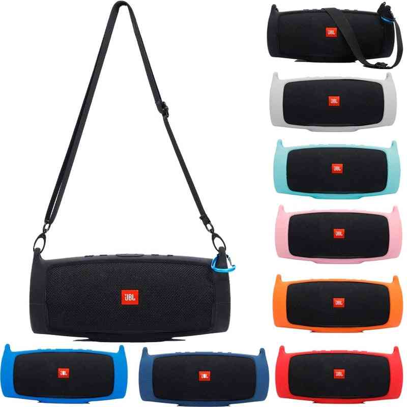 Silicone Case Cover Skin With Strap Carabiner Wireless, Bluetooth Speaker