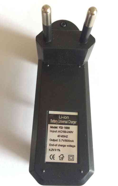 Eu Plug Adjustable Universal Battery Charger Charging For 3.7v 18650 16340 14500 Li-ion Rechargeable (eu)