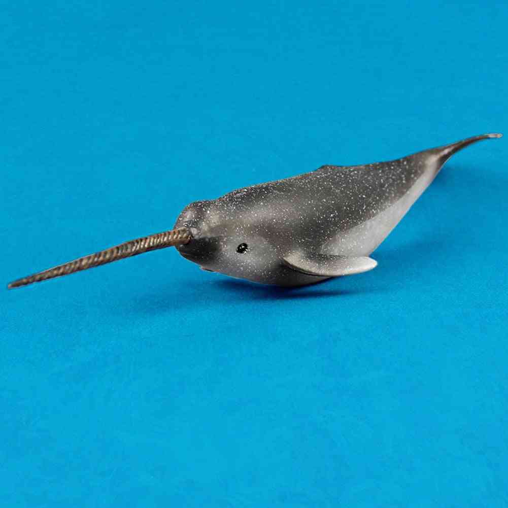 Simulación narval ballena océano animal modelo figura