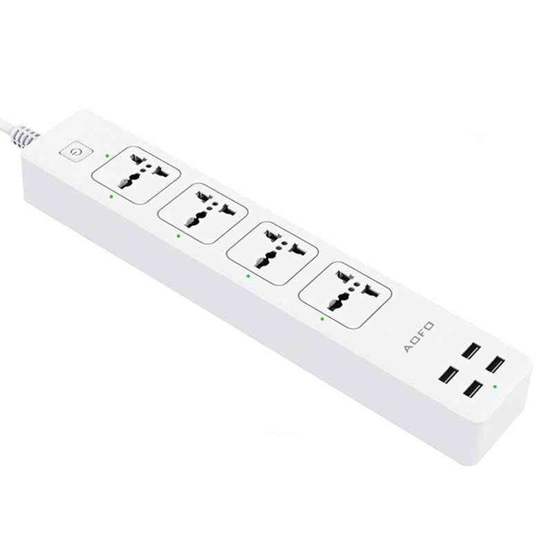 Universal Multi Plug With 4 Ac Outlets, Smart Power Strip Wifi Works With Alexa