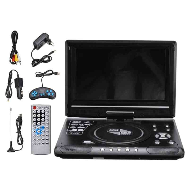 Portable Home Car- Dvd/ Vcd/ Cd Game, Tv Player Usb, Radio Adapter