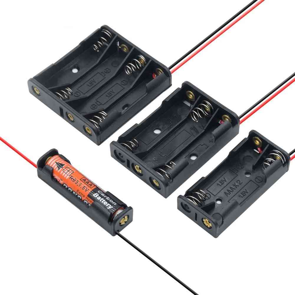 Battery Box Case Holder With Wire Leads