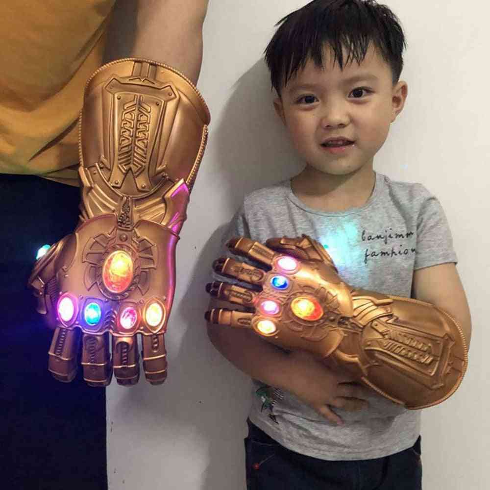 Thanos Infinity Gauntlet guante ligero, guantes de cosplay de superhéroe