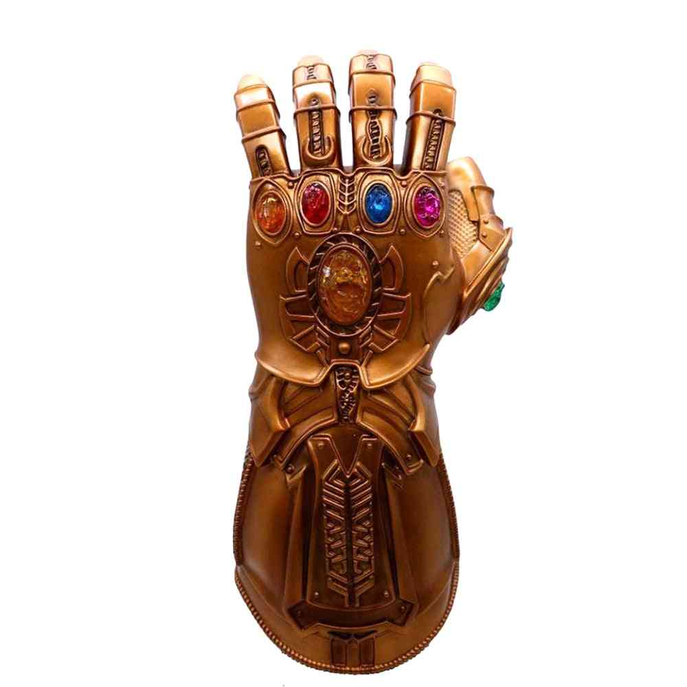 Thanos Infinity Gauntlet guante ligero, guantes de cosplay de superhéroe