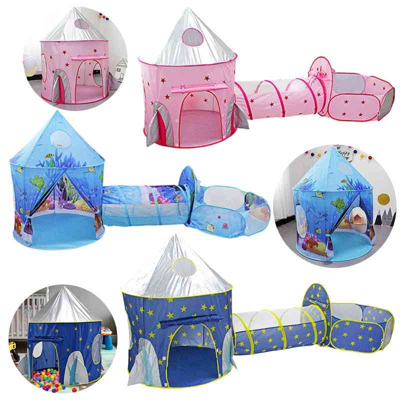 Child Tunnel Spaceship 3 In 1 Tent House Play