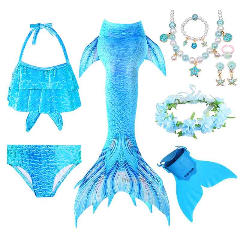 Swimming- Mermaid Tail Costume, Cosplay Swimsuit For Set-2