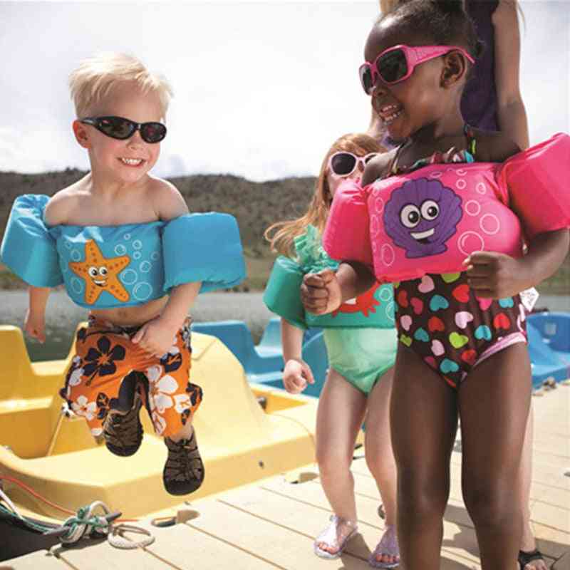 Safety Life Jacket, Sleeves Vest Floats Foam, Circle Tube Swimming Rings, Puddle Jumper