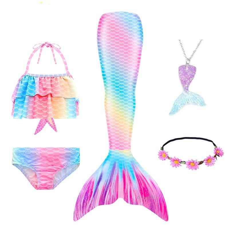 Schwimmfähiges Meerjungfrauenschwanz-Prinzessinkleid mit Monoflosse Kostüm