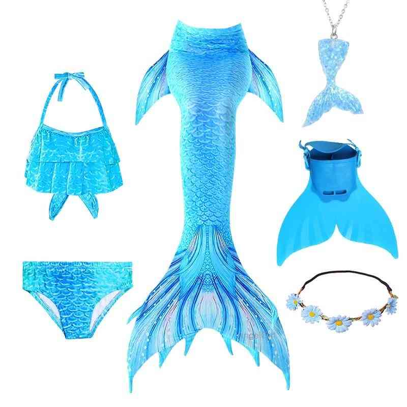 Schwimmfähiges Meerjungfrauenschwanz-Prinzessinkleid mit Monoflosse Kostüm