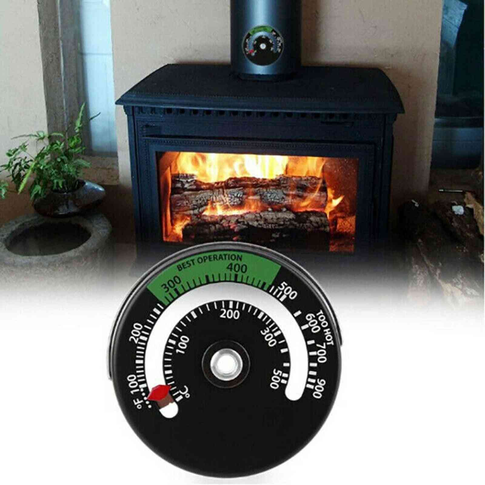 Thermometer Fireplace Flue Burner Heat Temperature Gauge