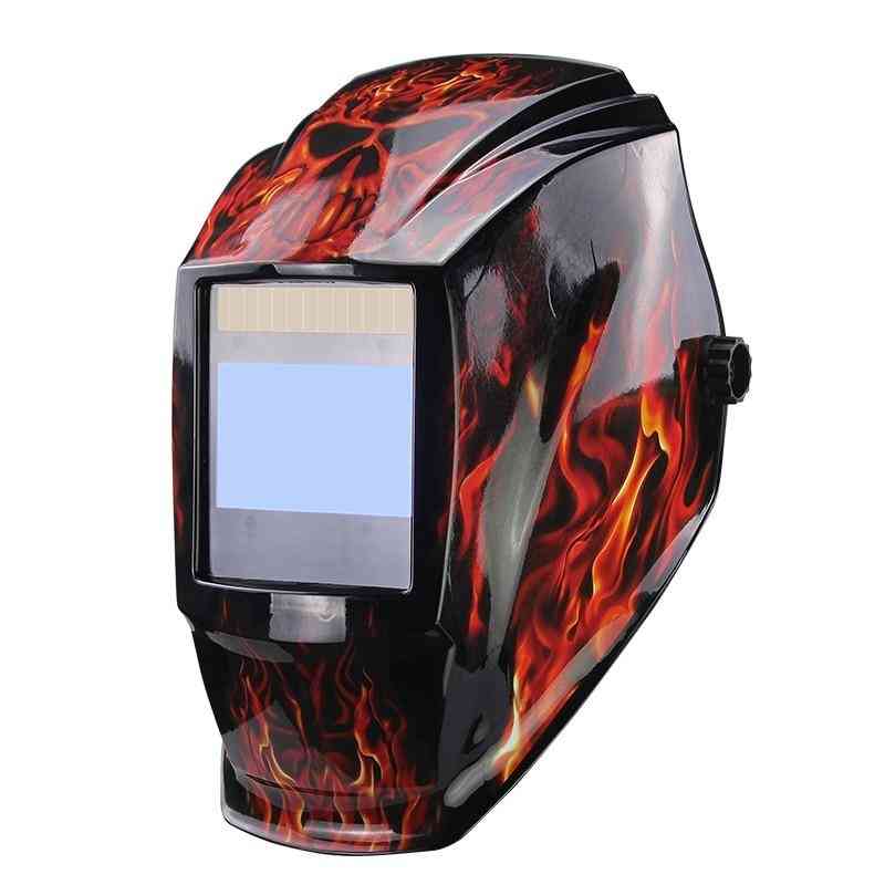 Rechangeable Battery, 4 Arc Sensor, Solar Auto Darkening Welder Helmet