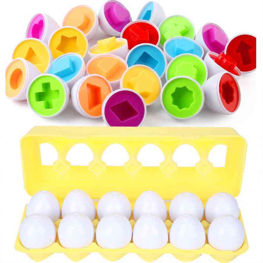 Baby Matching Eggs Toy, Fruit Vegetable Puzzles Game