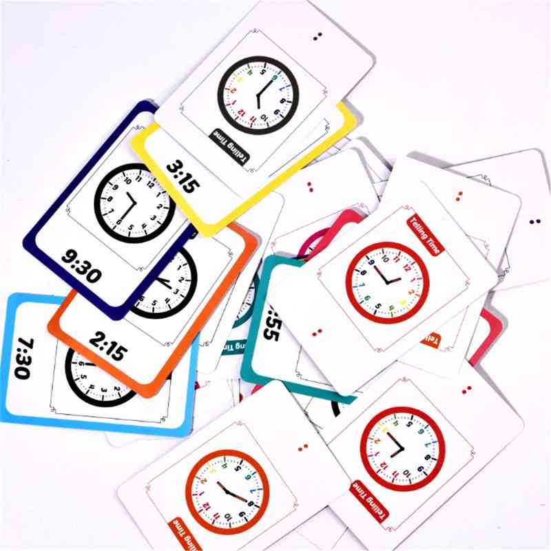 Telling Time Flash Cards Montessori Toy For