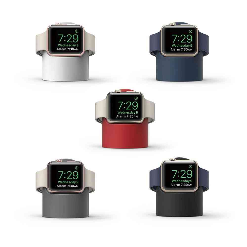 Hållare för Apple Watch nattduksbord & pc hemladdningsdocka rund silikon