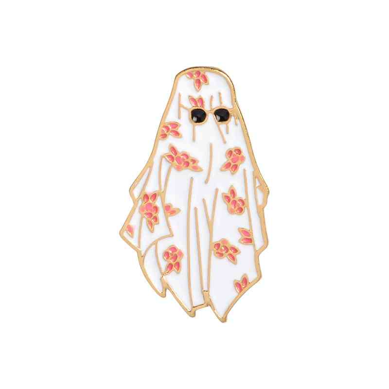 Ghost alien emalj pin & söt boo monster krans baby badge brosch lapel skjorta väska