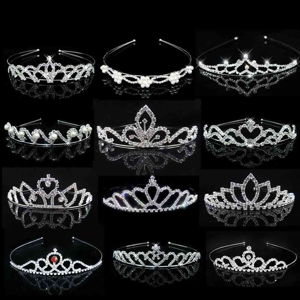 Princess Crystal Tiaras And Crowns Headband For Kid Hair Jewelry