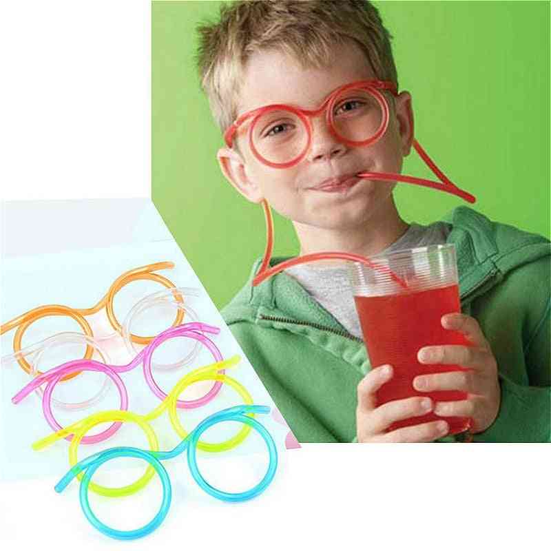 Fun Soft Plastic Glasses, Flexible Drinking Straw, Tube Tools
