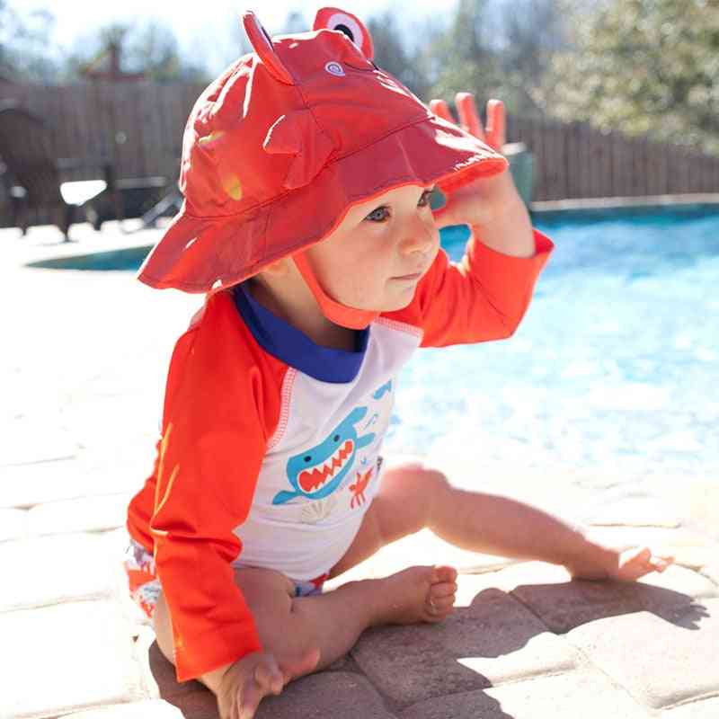 Summer- Cute Reusable, Sun Hat & Swim Diaper Set For Baby