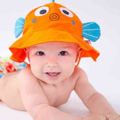 Summer- Cute Reusable, Sun Hat & Swim Diaper Set For Baby