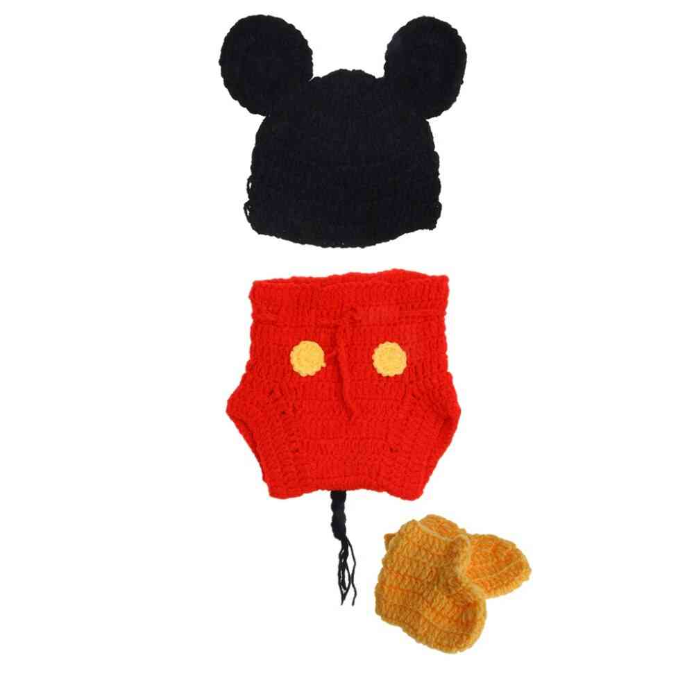 3pc- Mütze kurze Hose und Socken häkeln, stricken Kostüm für Baby