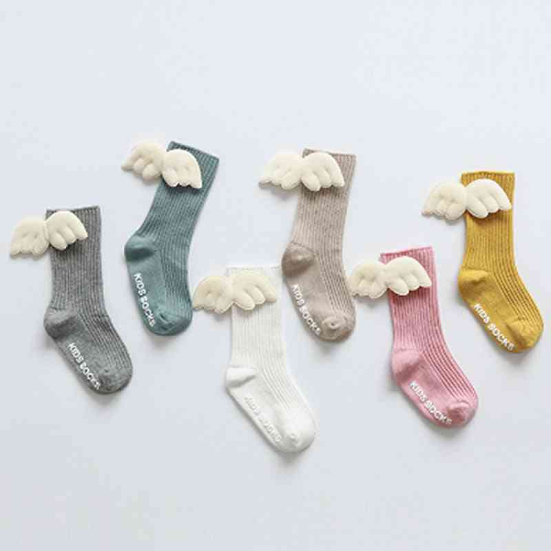 Newborn Baby Boy Girl Wings Thin Type Cotton Crew Socks