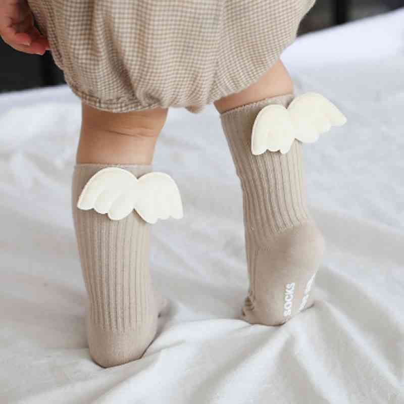 Newborn Baby Boy Girl Wings Thin Type Cotton Crew Socks