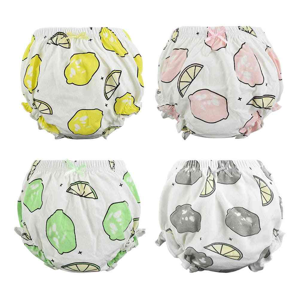 4 Pcs/lot Baby Cotton Underwear Cute Diaper Panties For