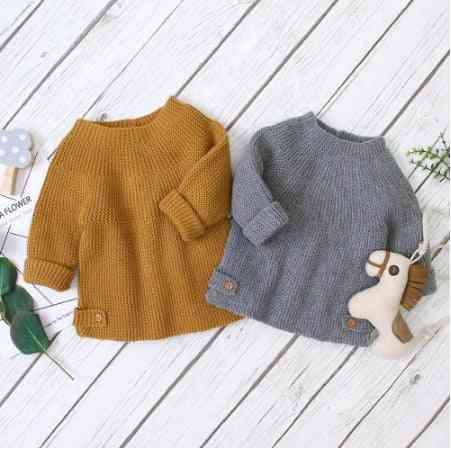 Baby Solid Knitted Autumn Winter Sweaters Pullovers