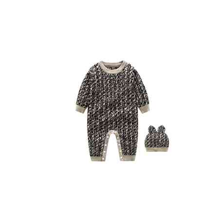 Baby Winter Warm Knit Sweater - Stripe Long Sleeve Cardigan, Romper And Hat Set