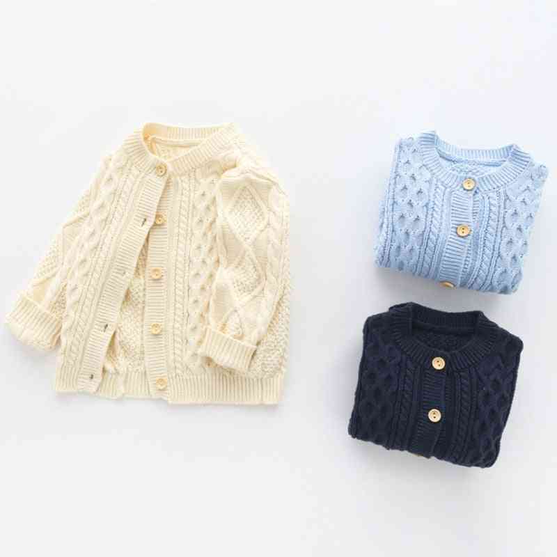 Baby Boy Knit Cardigan, Knitted Long Sleeve Sweaters / Jacket