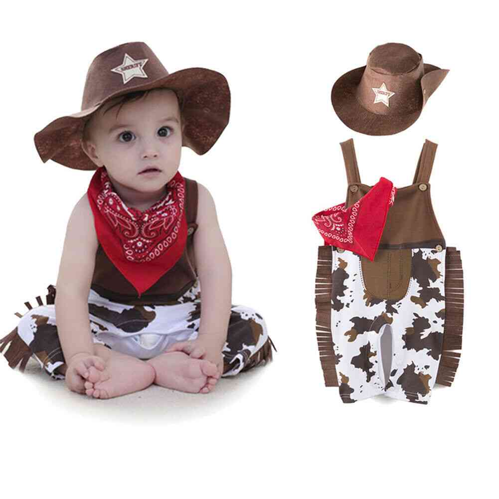 Conjunto de ropa de carnaval para bebé y niña pequeña, mono de vaquero para bebé recién nacido