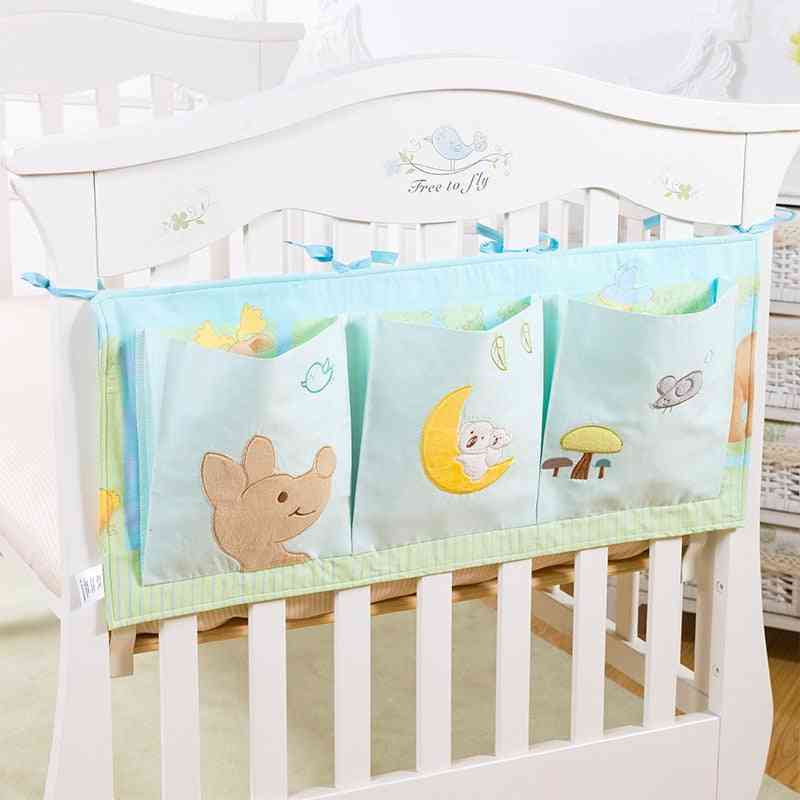 Diaper Storage Bag, Baby Bed Cotton, Hanging Milk Bottle, Multifunctional, Door Pocket