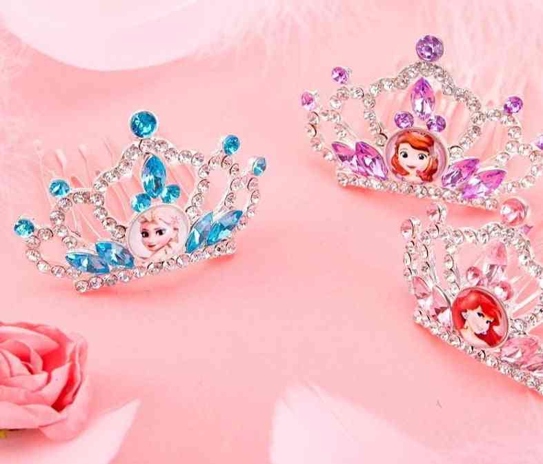 Princesse congelée anna/elsa/ariel habiller couronne perruque maquillage magique