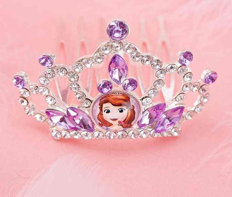 Princesa zamrznjena anna/elsa/ariel obleko gor krona lasulja čarobna ličila