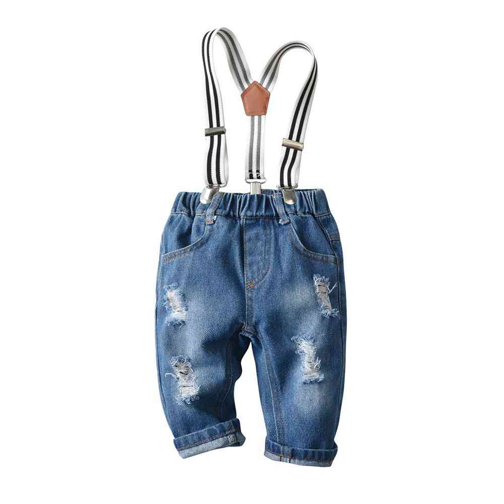 Chlapeček džínové oblečení, bavlněné kostkované kombinézy bib džíny oblečení oblek