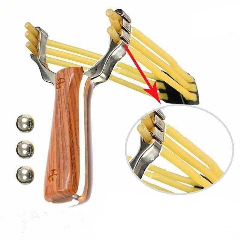 Powerful Sling Shot, Alloy Rubber Catapult, Camouflage Bow For Outdoor Hunting