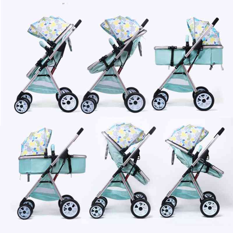 Twin Baby Strollers- Landscape Lightweight Folding, Shock Sleeping Basket