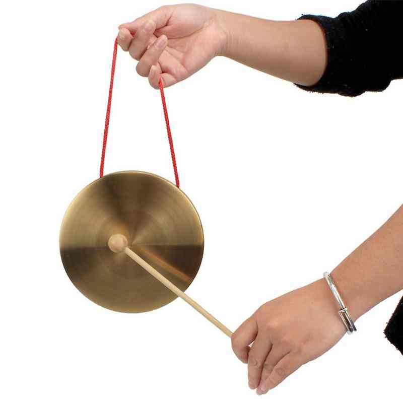 21cm Hand Gong Copper Cymbals With Wooden Stick