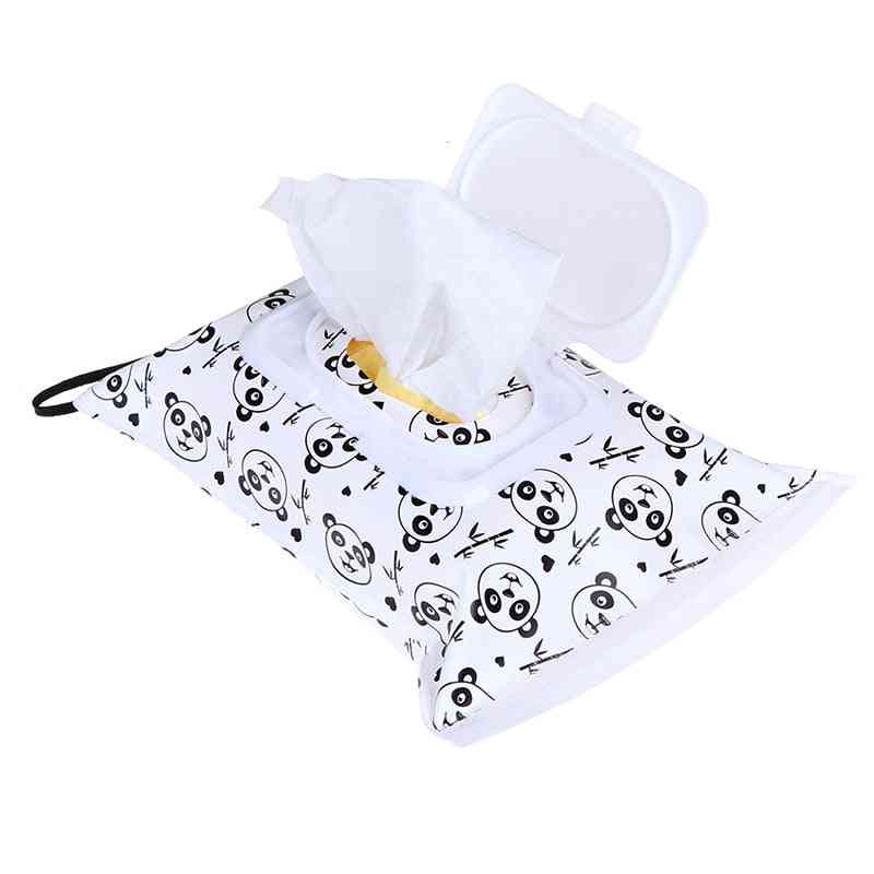 Snap-strap Container, Wet Wipes Cosmetic Pouch, Carrying Bag
