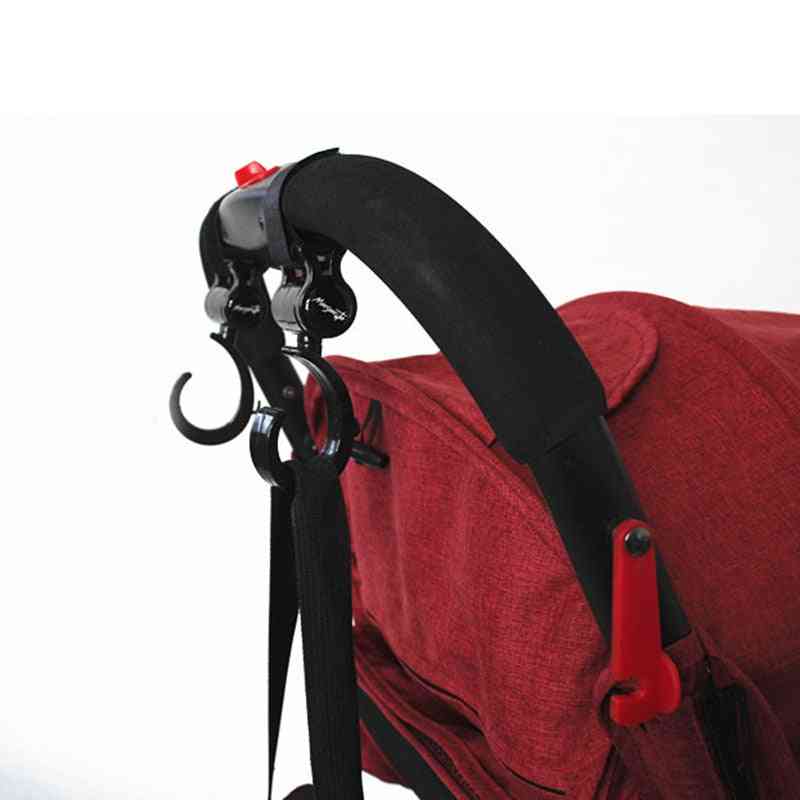 Baby Stroller Hook Bag, Accessories Hooks Rotate 360 Bugaboo Yoya Plus Babyzen Yoyo (black)