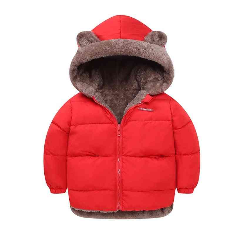 Dětské bavlněné oblečení zesílilo zimní teplé oblečení bundou s kapucí