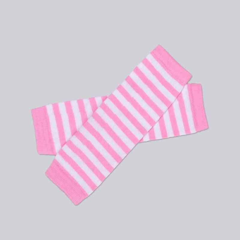 Winter Warmers- Rainbow Cotton Stripes, Plus Yarn Socks Set For Baby