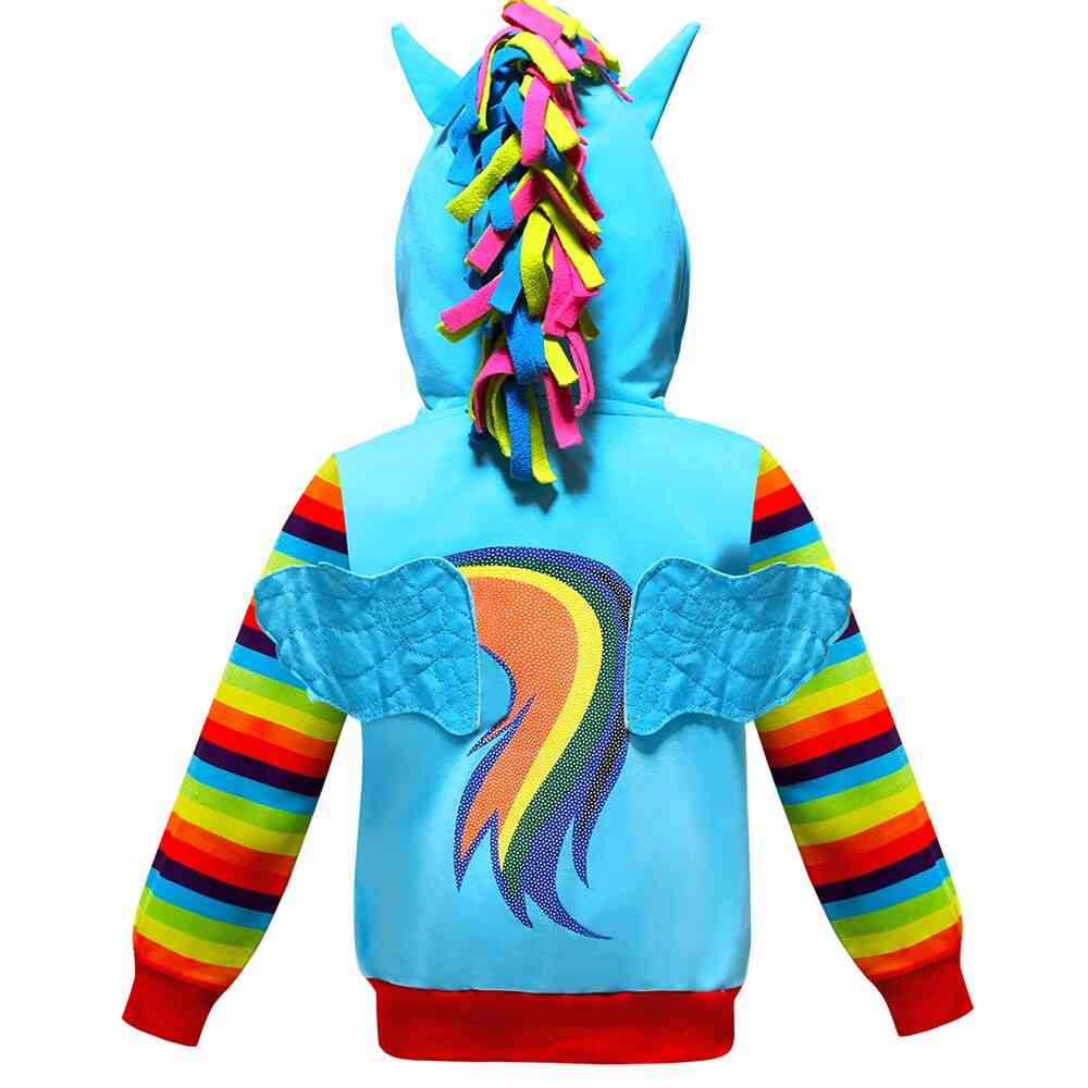 Moj mali poli- rainbow dash pulover s kapuco, poni jakna za,