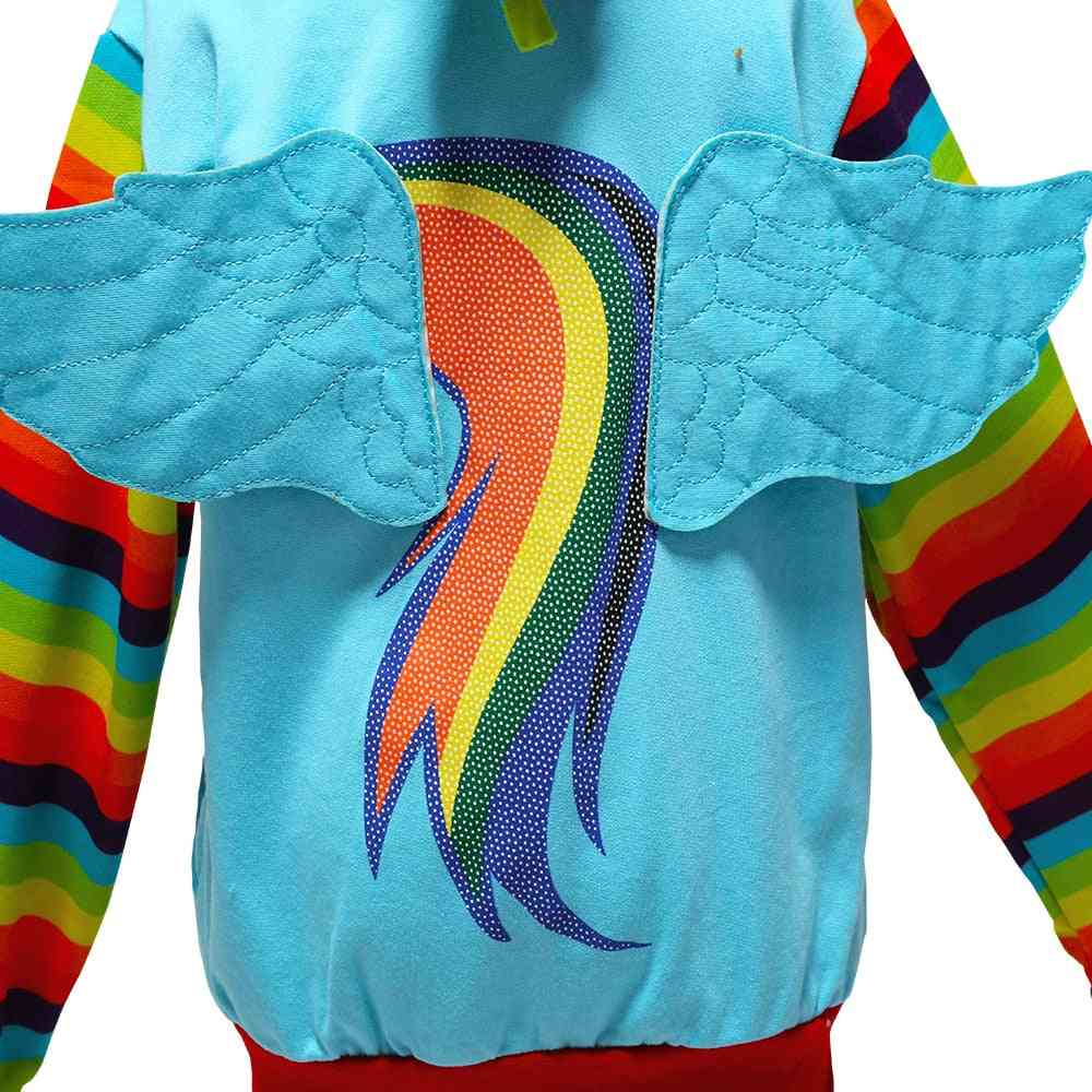 La mia piccola felpa poli-arcobaleno dash, giacca di pony per,